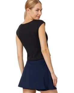 Cap Sleeve Tee with Shelf Bra