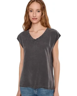 Cap Sleeve V-neck Long Tank