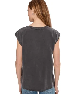 Cap Sleeve V-neck Long Tank