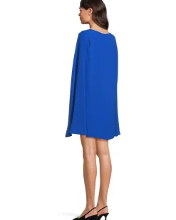 Cape Georgette Cocktail Dress