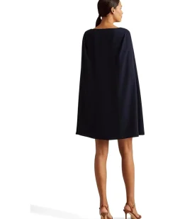 Cape Georgette Cocktail Dress
