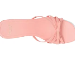 Carolina Pebbled Leather Kitten Heel Sandals