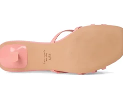 Carolina Pebbled Leather Kitten Heel Sandals