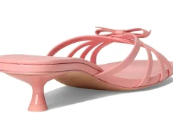 Carolina Pebbled Leather Kitten Heel Sandals