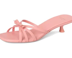 Carolina Pebbled Leather Kitten Heel Sandals