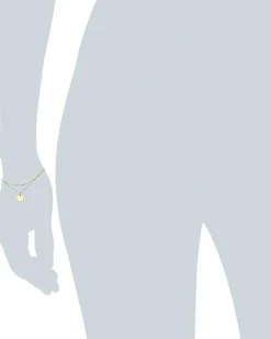 Centered Medium Circle 2 Chain Bracelet