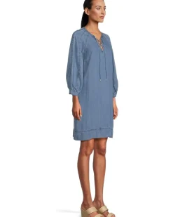 Chambray O'lei Lace-Up Dress
