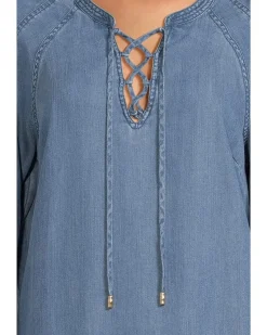 Chambray O'lei Lace-Up Dress