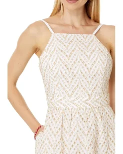 Charlese Eyelet Halter Maxi Dress