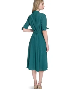 Chiffon Short Sleeve Shirt Dress