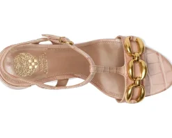 Chirie Chain Link Block Heel Sandals