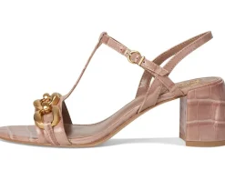 Chirie Chain Link Block Heel Sandals