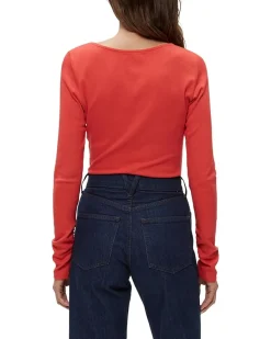 Clarke Knife Neck Ruched Tee