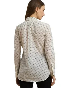 Classic Fit Polka-dot Cotton Voile Shirt