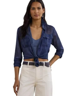 Classic Fit Print Chiffon Shirt