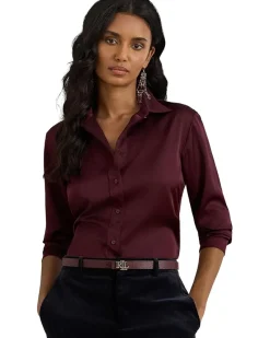 Classic Fit Satin Charmeuse Shirt