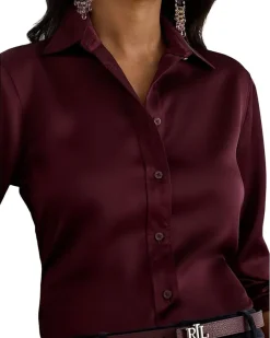 Classic Fit Satin Charmeuse Shirt