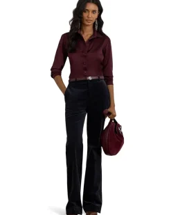 Classic Fit Satin Charmeuse Shirt