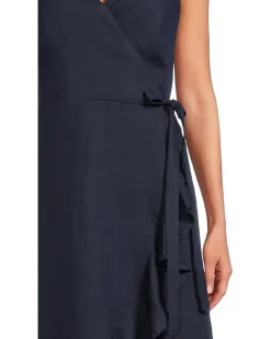 Coastalina Sleeveless Wrap Midi Dress