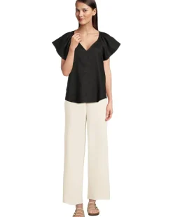 Coastalina V-neck Flutter Top