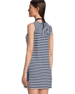 Coastline Stripe Hi Neck Romper