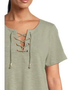 Coconut Isles Lace Up Dress