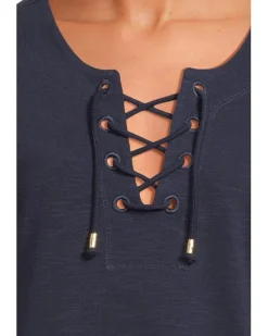 Coconut Isles Lace Up Dress