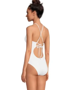 Colette Clare Crochet Flower Plunge One Piece