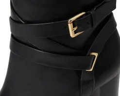 Collins Burnished Leather Bootie Heel