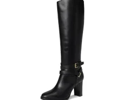 Collins Burnished Leather Tall Boots Heel