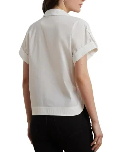 Cotton Blend Short Sleeve Camp Shirt