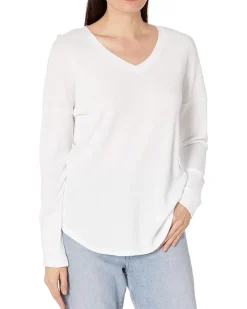 Cotton Modal Thermal Long Sleeve V-Neck Tunic