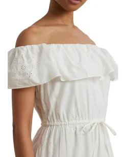 Cotton Off-the-shoulder Tiered Dress