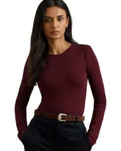 Cotton-Blend Long-Sleeve Top