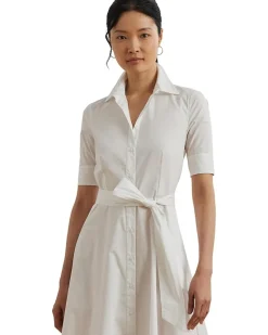 Cotton-Blend Shirtdress