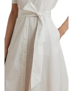 Cotton-Blend Shirtdress