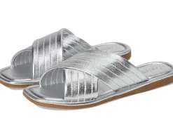 Courage Metallic Leather Slide Sandal