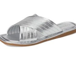 Courage Metallic Leather Slide Sandal