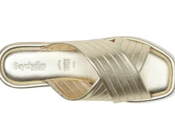 Courage Metallic Leather Slide Sandal