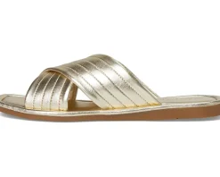 Courage Metallic Leather Slide Sandal