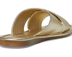 Courage Metallic Leather Slide Sandal