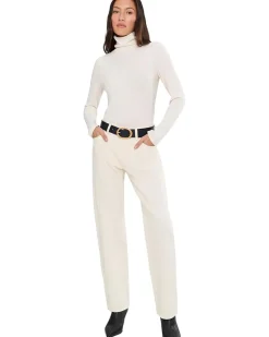 Coverstitch Turtleneck Drapey Rayon Rib