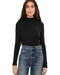 Coverstitch Turtleneck Drapey Rayon Rib
