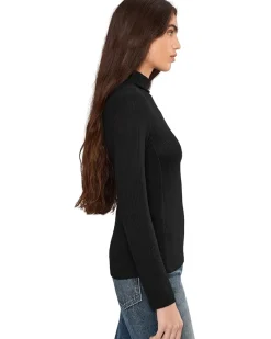 Coverstitch Turtleneck Drapey Rayon Rib