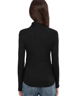 Coverstitch Turtleneck Drapey Rayon Rib