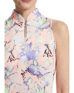 Crackle Print Sleeveless Top