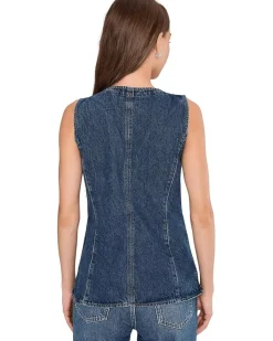 Crewneck Vest In Greendale Wash