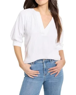 Crinkle Knit Cafe Top