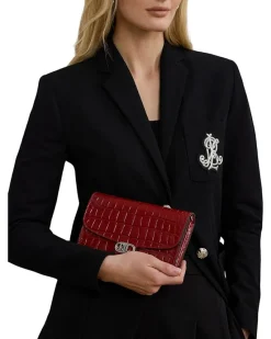 Croc-Embossed Medium Adair Crossbody