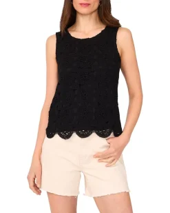 Crochet Front Tank Scallop Edge